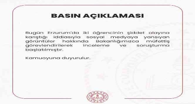 Erzurum'da şiddet olayında gözaltına alınan öğrenciler serbest bırakıldı; Milli Eğitim Bakanlığı soruşturma başlattı