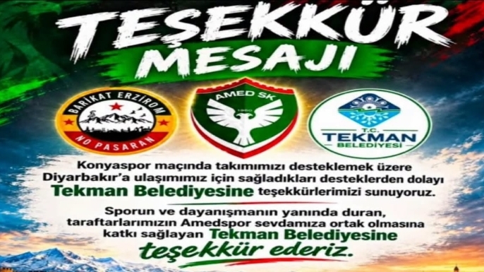 BBP Erzurum İl Başkanı Yılmaz’dan Tekman Belediyesi’ne Amedspor tepkisi: Hangi gerekçeyle tercih ettiniz?