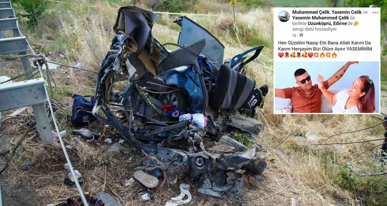 5 kişinin öldüğü kazadan önce "Bizi ölüm ayırır" paylaşımı yapmış