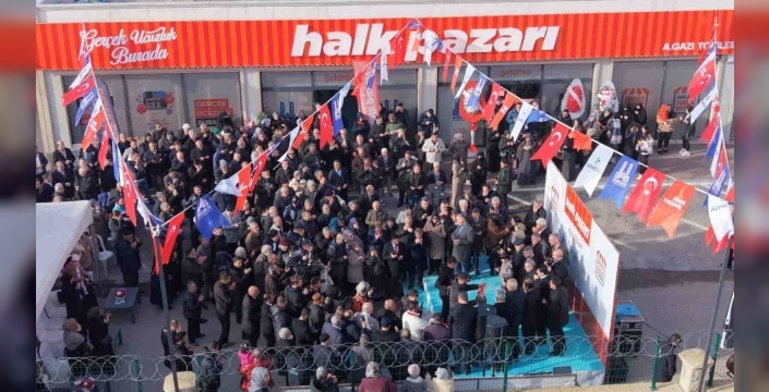 Erzurum Büyükşehir Belediyesi Halk Pazarı’nın dokuzuncu şubesini açtı