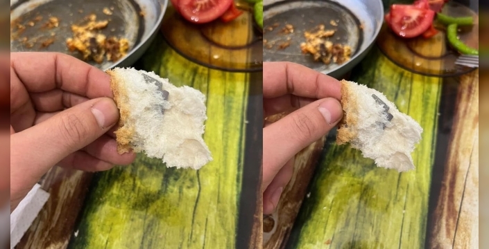 Ekmeğin içinden çıkanı görünce şok oldu